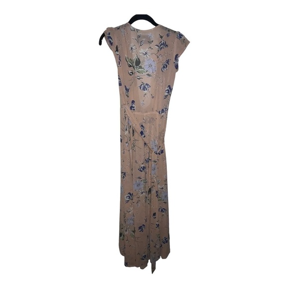 REFORMATION Carina Floral Cap Sleeve Wrap Midi Dress Pink XS - Picture 9 of 11